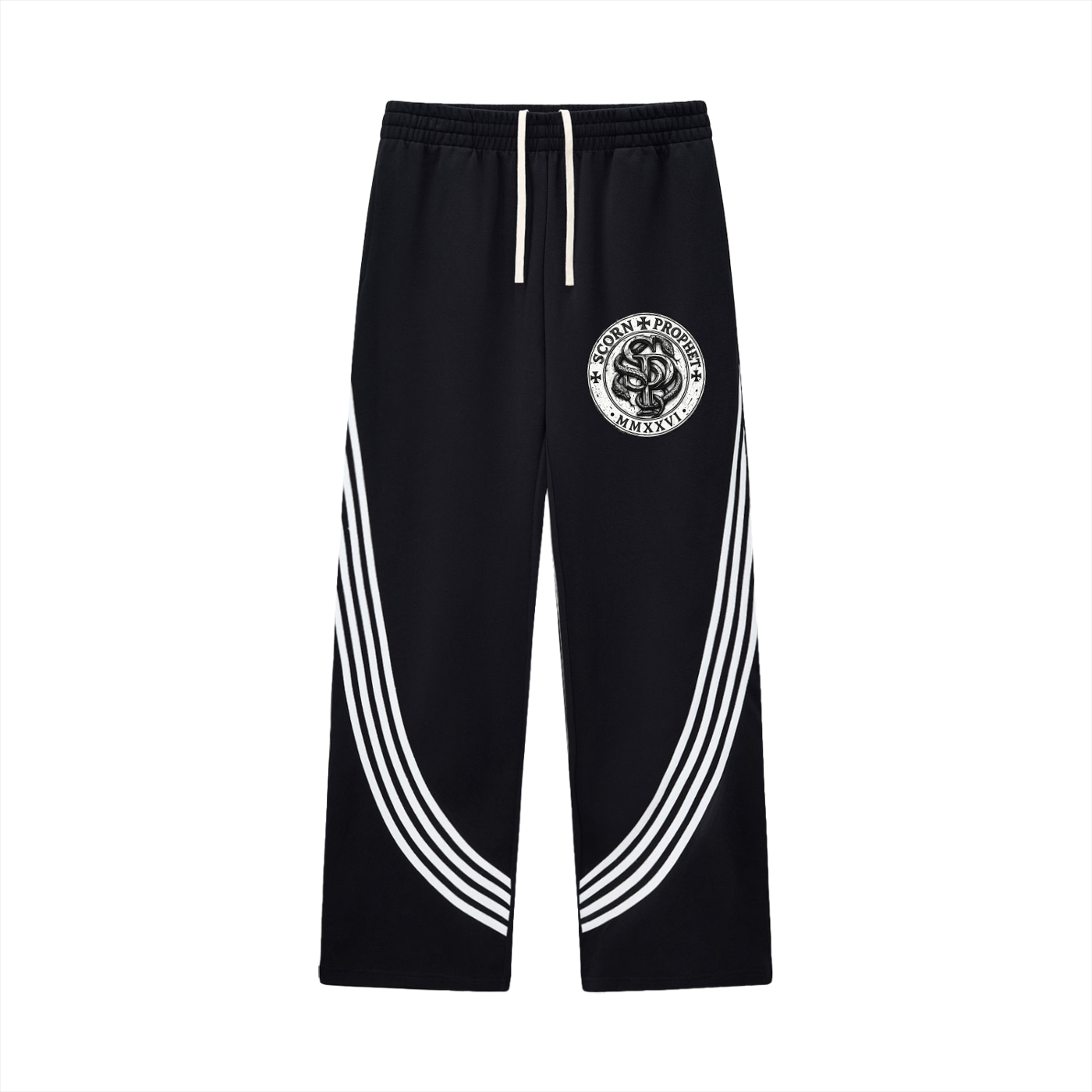 SCORN PROPHET Stripe Straight Sweatpants