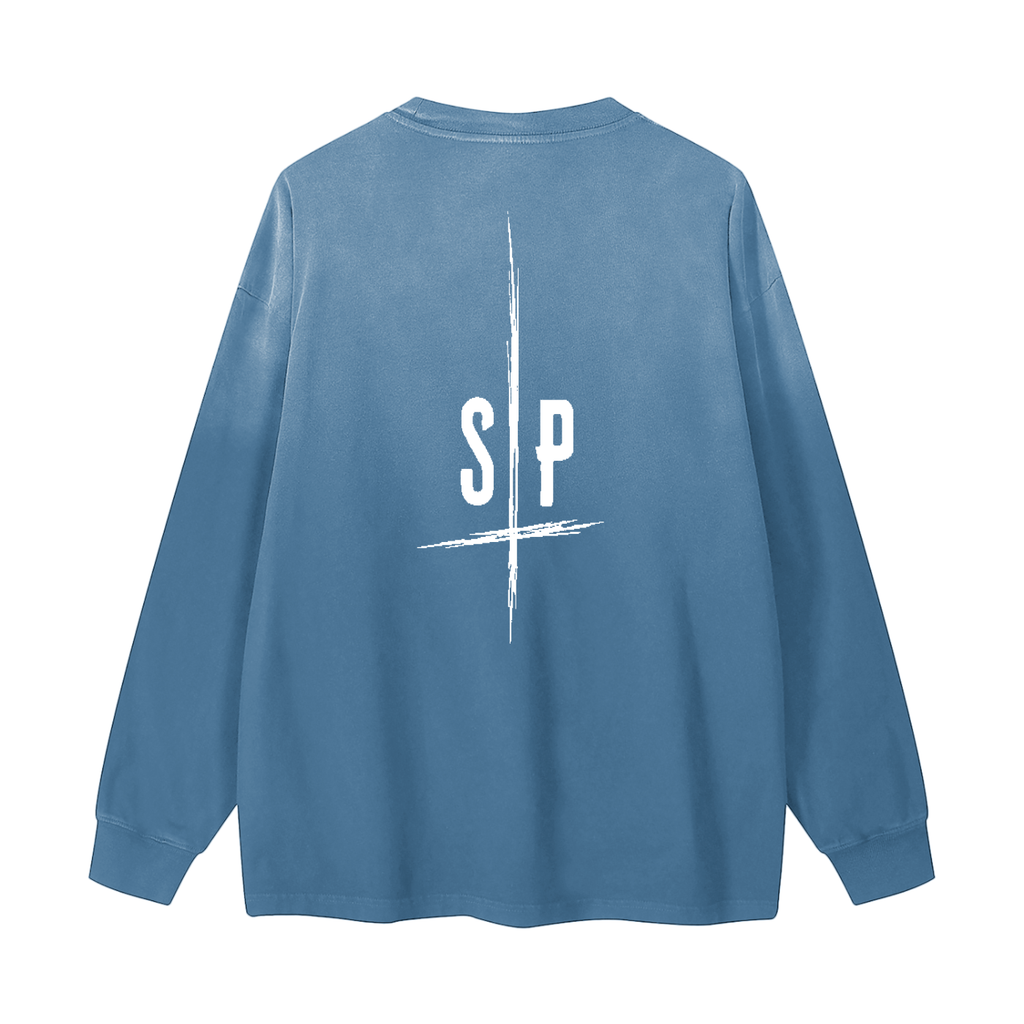 SCORN PROPHET Gradient Washed Long Sleeve T-Shirt
