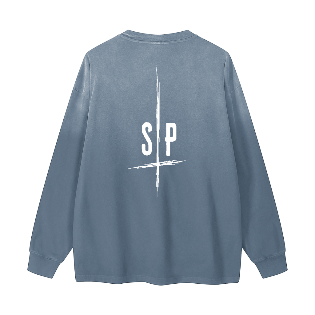 SCORN PROPHET Gradient Washed Long Sleeve T-Shirt
