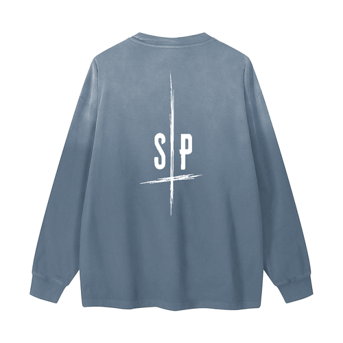 SCORN PROPHET Gradient Washed Long Sleeve T-Shirt