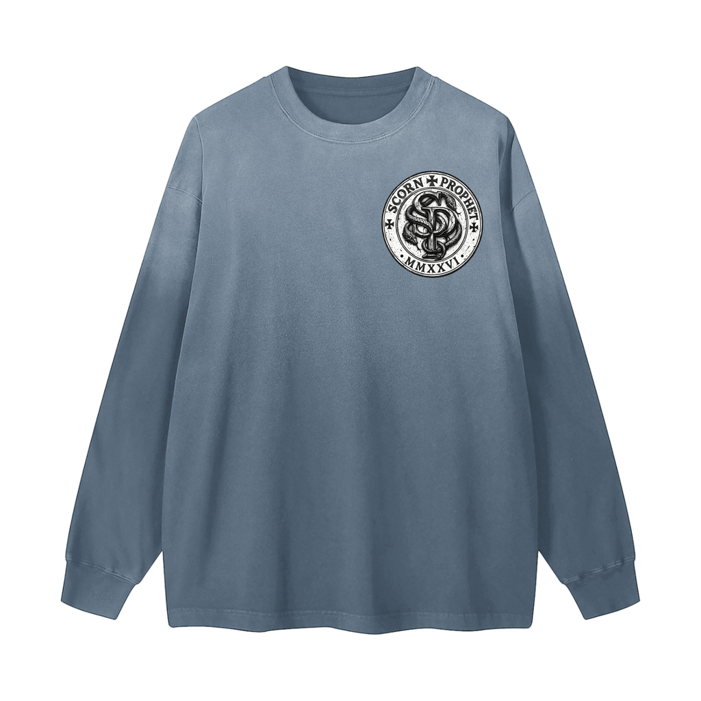 SCORN PROPHET Gradient Washed Long Sleeve T-Shirt