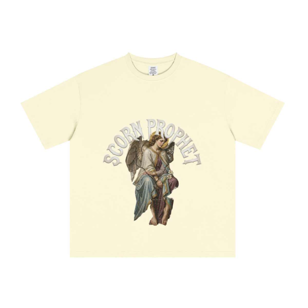 235GSM Men's cool-touch Crew Neck T-shirt Apricot