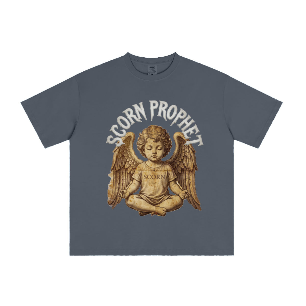 235GSM Men's cool-touch Crew Neck T-shirt Dark blue