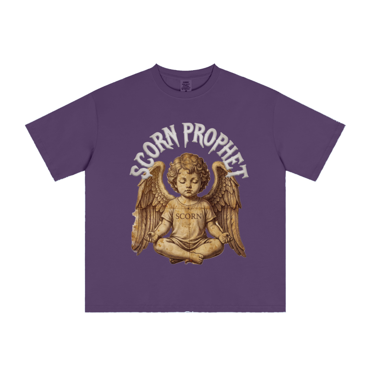 235GSM Men's cool-touch Crew Neck T-shirt Purple