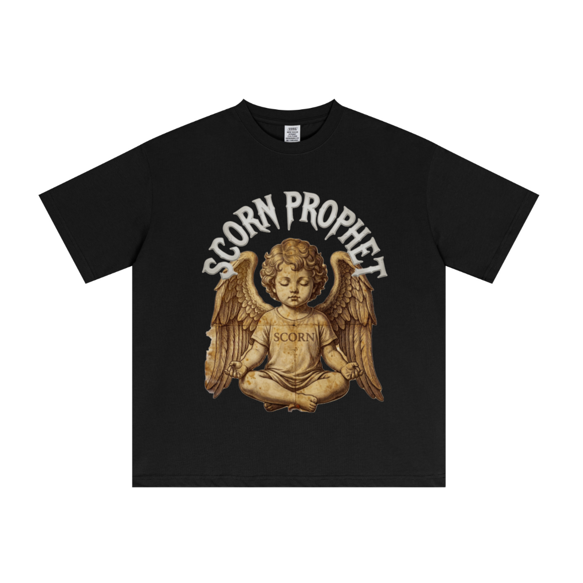 235GSM Men's cool-touch Crew Neck T-shirt Black