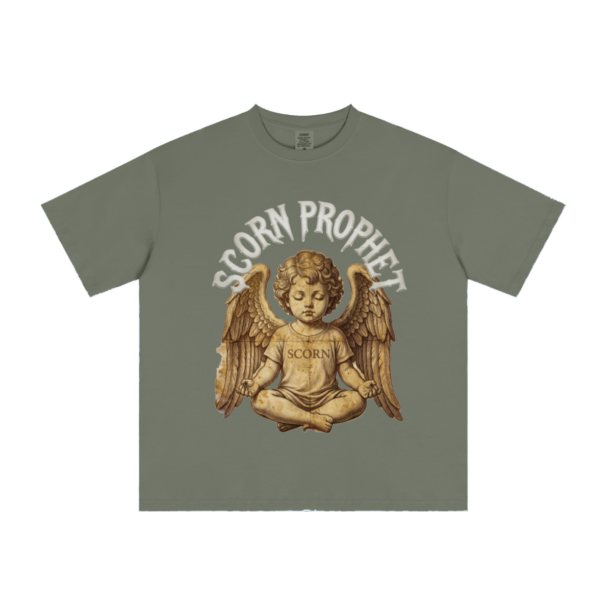235GSM Men's cool-touch Crew Neck T-shirt Green