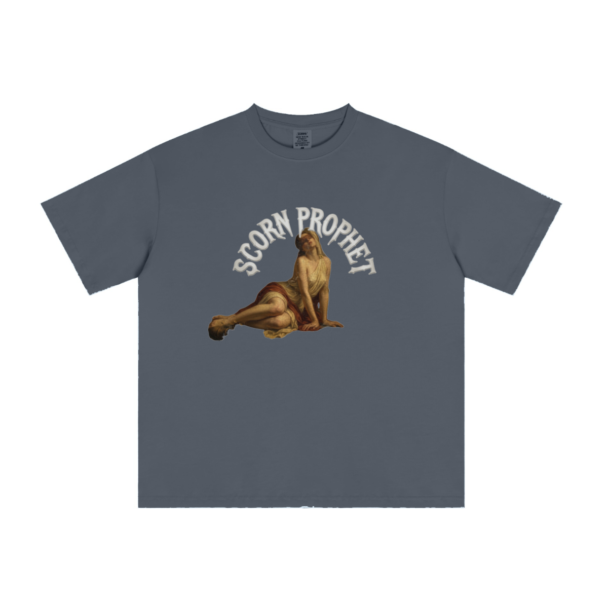 235GSM Men's cool-touch Crew Neck T-shirt Dark blue