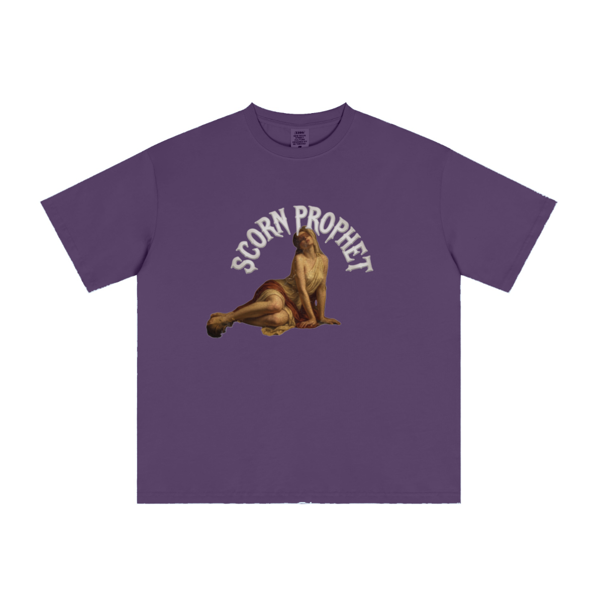 235GSM Men's cool-touch Crew Neck T-shirt Purple