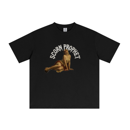 235GSM Men's cool-touch Crew Neck T-shirt Black