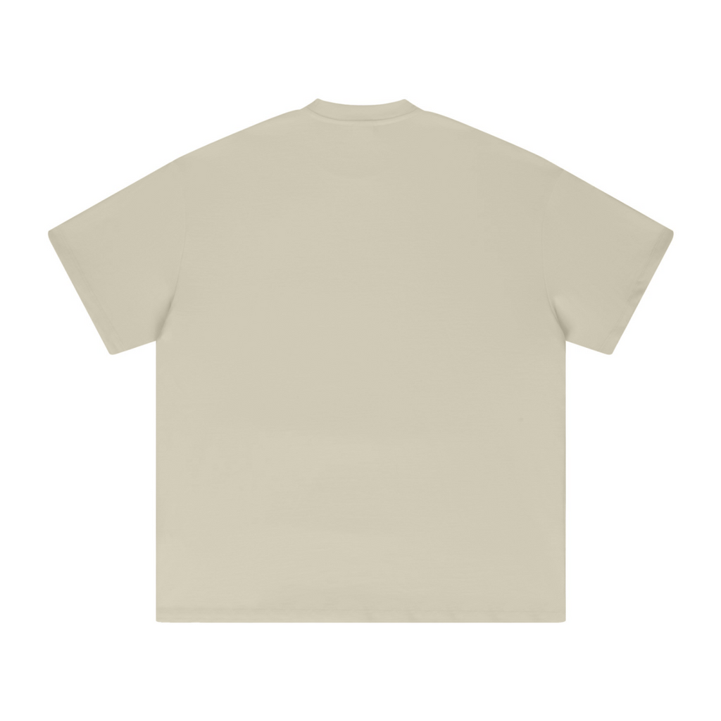 425GSM Unisex Color-Added Heavyweight Solid Color T-shirt Milky Tea White