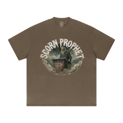 425GSM Unisex Color-Added Heavyweight Solid Color T-shirt Coffee Brown