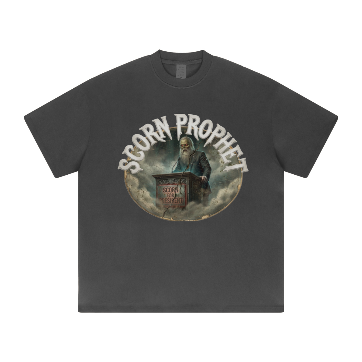425GSM Unisex Color-Added Heavyweight Solid Color T-shirt Charcoal Grey