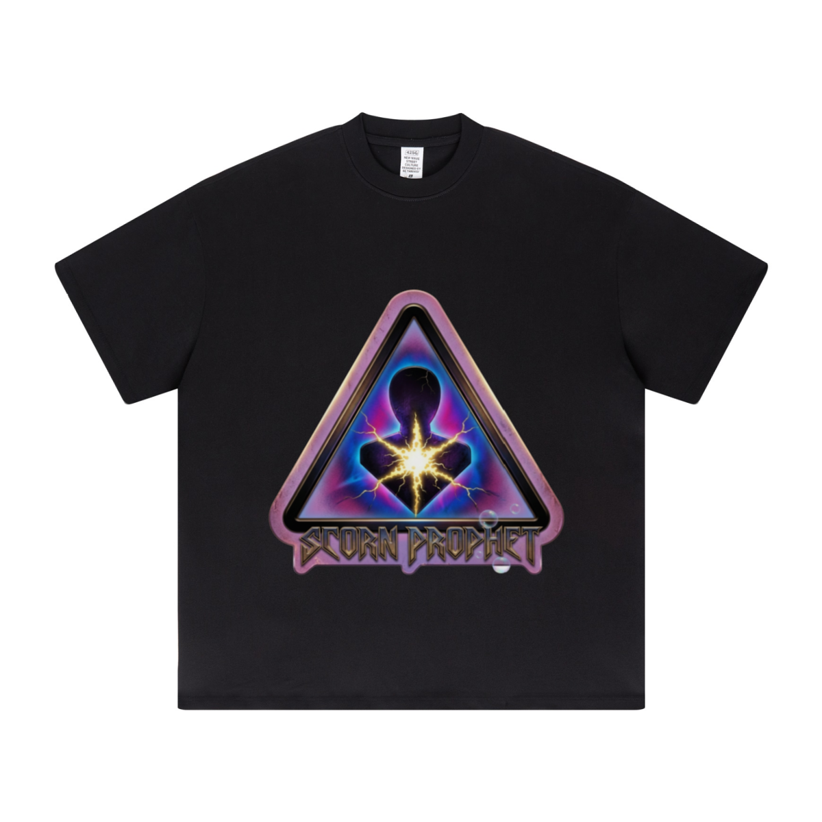 425GSM Unisex Color-Added Heavyweight Solid Color T-shirt Black