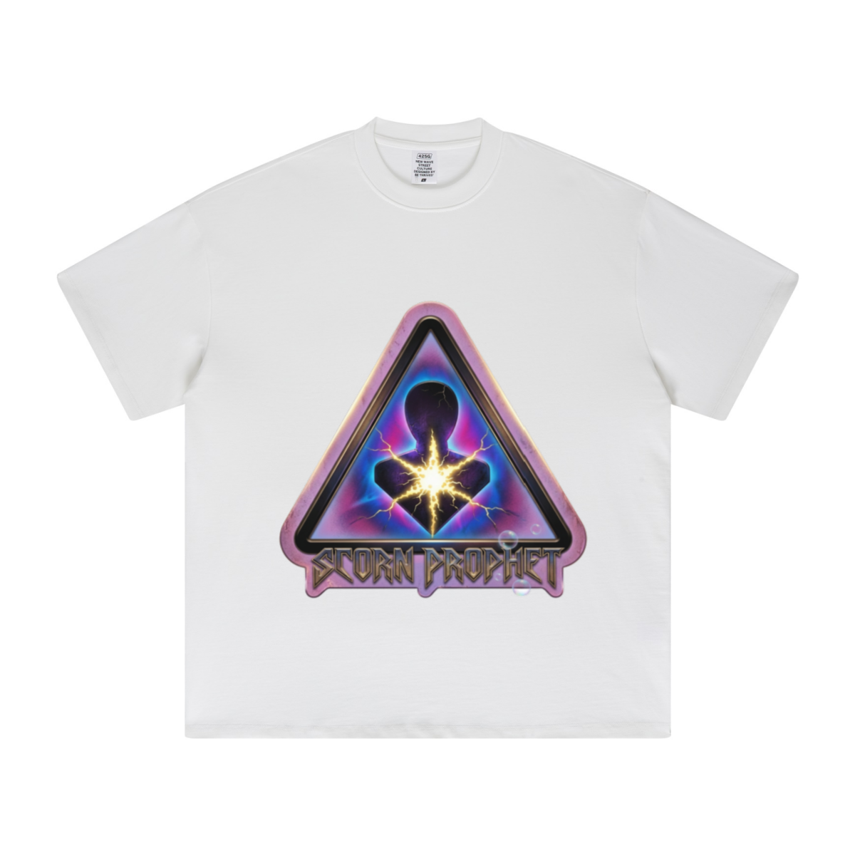 425GSM Unisex Color-Added Heavyweight Solid Color T-shirt White